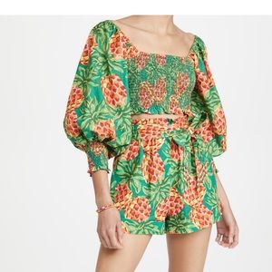 Farm Rio Pineapple Galore Blouse
